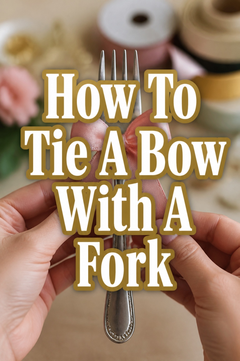 🎀 How To Tie A Bow With A Fork