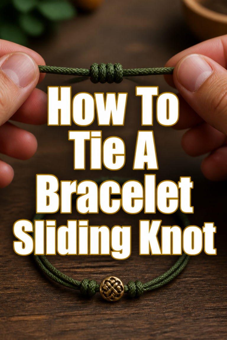 ⭐ How To Tie A Bracelet Sliding Knot