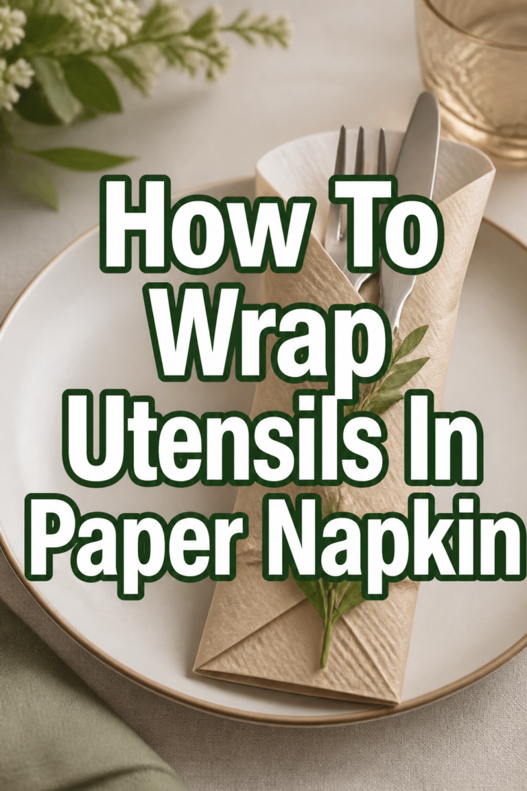 🍴 How To Wrap Utensils In Paper Napkin